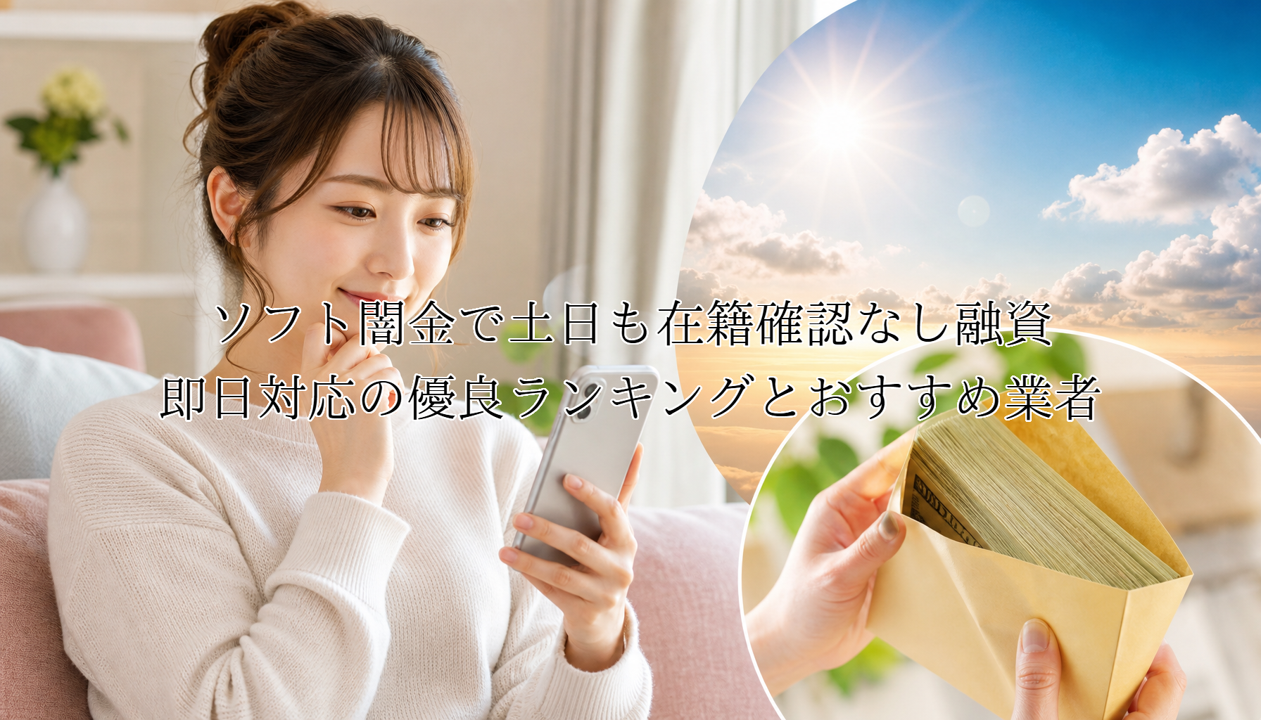 ソフト闇金で土日も在籍確認なし融資!即日対応の優良ランキングとおすすめ業者